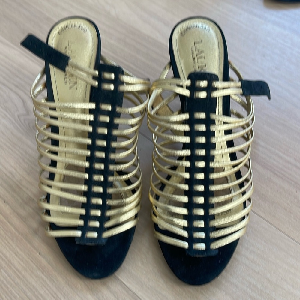 Black and Gold sandals